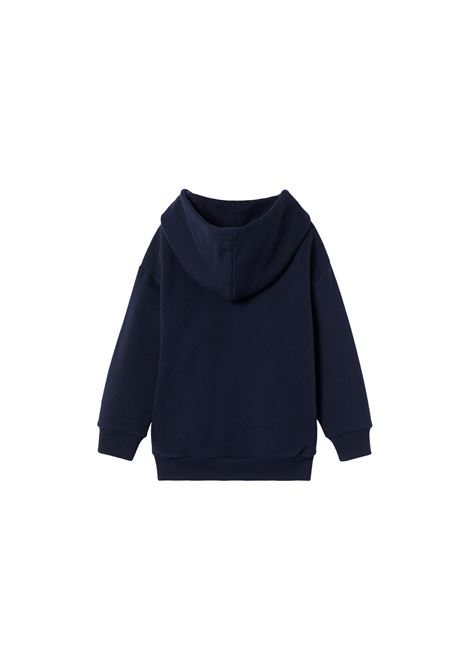 GUCCI KIDS Felpa Oversize Blu Scuro Con Stampa Gucci Web - GUCCI KIDS Comprare a buon mercato