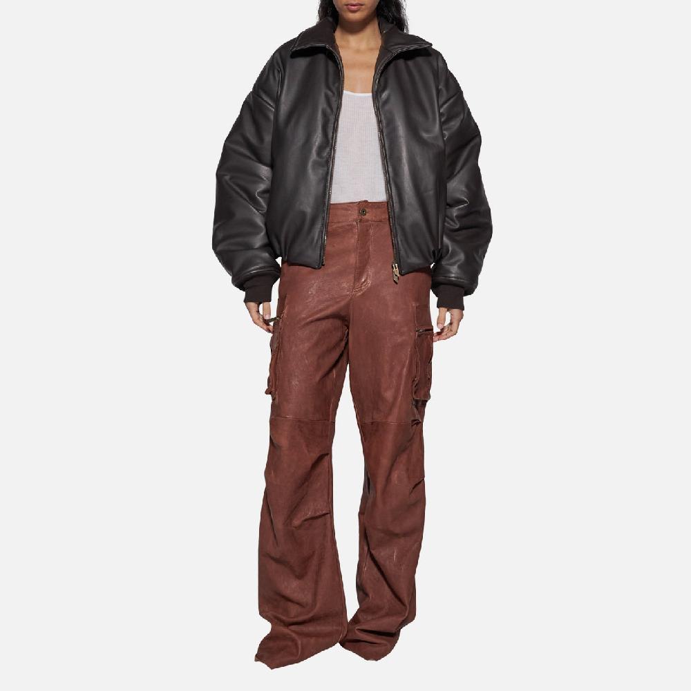 Salvatore Santoro BOMBER IN PELLE - TESTA DI MORO Online