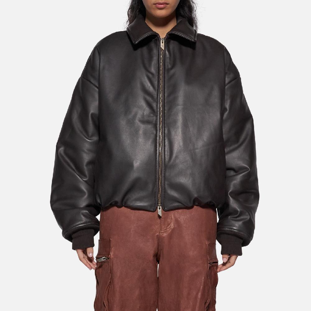 Salvatore Santoro BOMBER IN PELLE - TESTA DI MORO Online