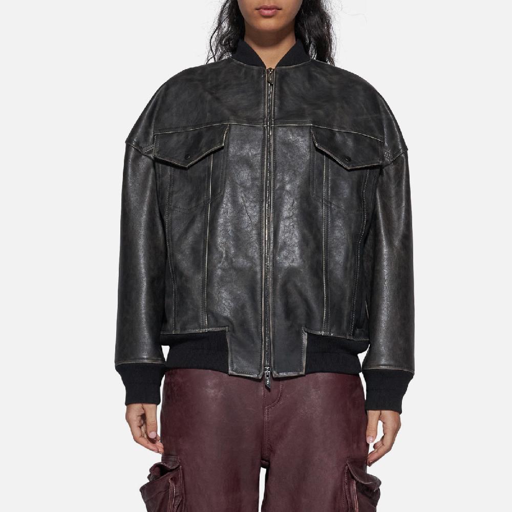 Salvatore Santoro BOMBER IN PELLE - BLACK Offerte