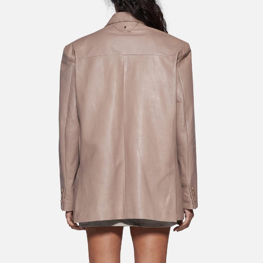 Salvatore Santoro BLAZER IN PELLE - NUDE Saldi Di Fabbrica