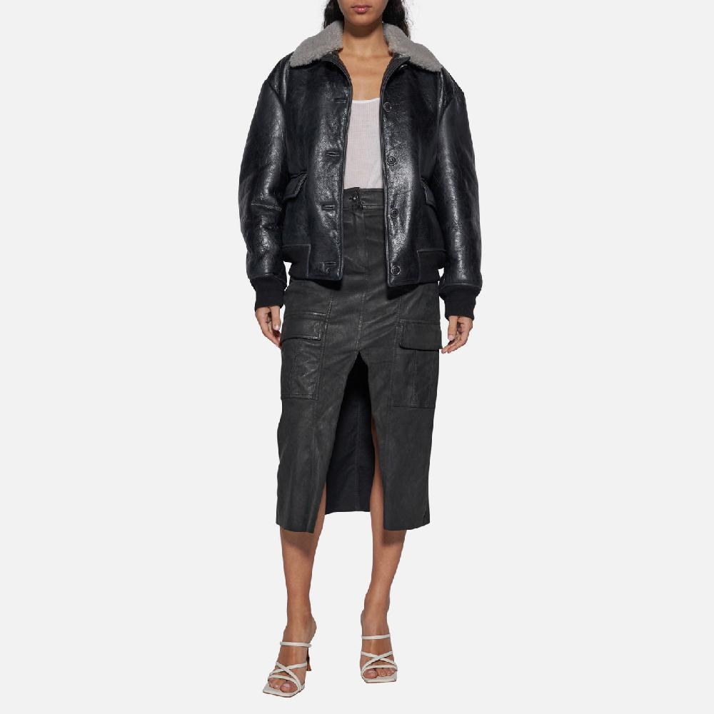 Salvatore Santoro GIACCA IN SHEARLING - BLACK Vendite Flash