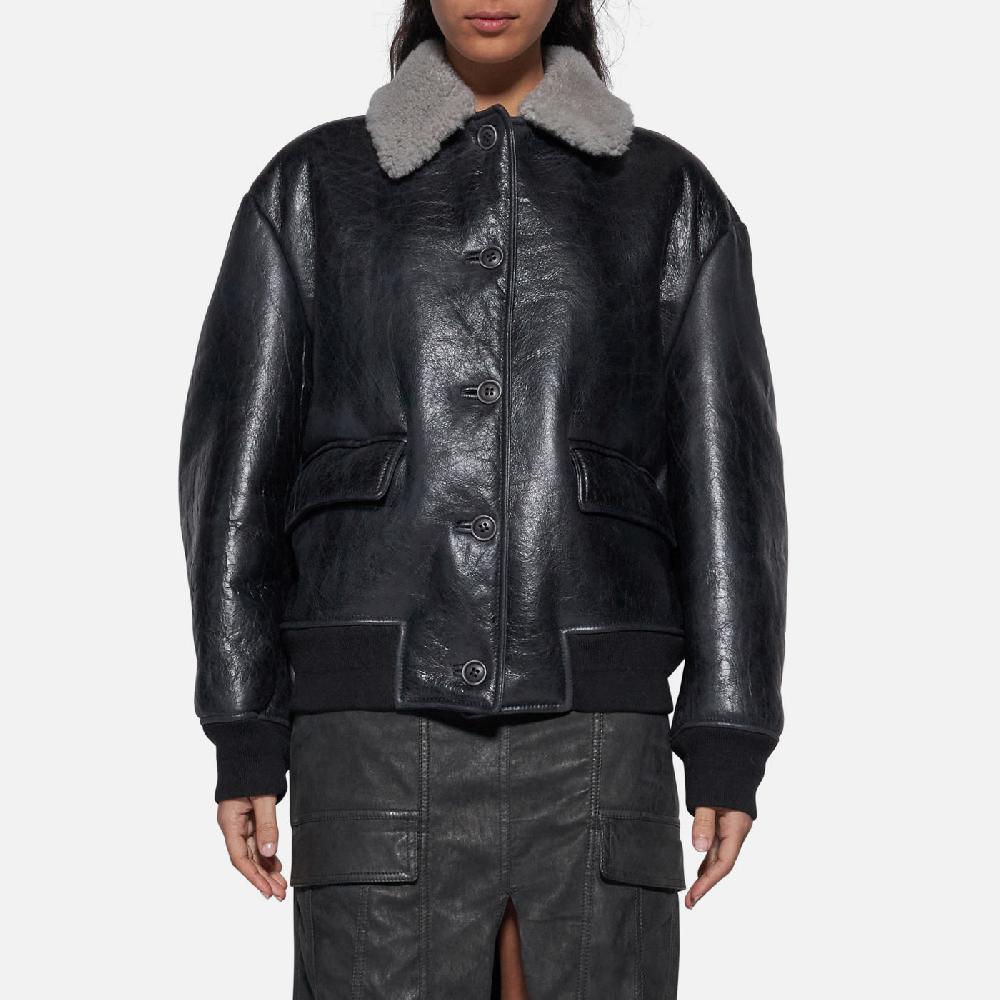Salvatore Santoro GIACCA IN SHEARLING - BLACK Vendite Flash