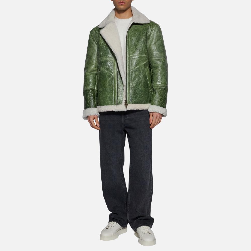 Salvatore Santoro GIACCA IN SHEARLING - GREEN In Saldo