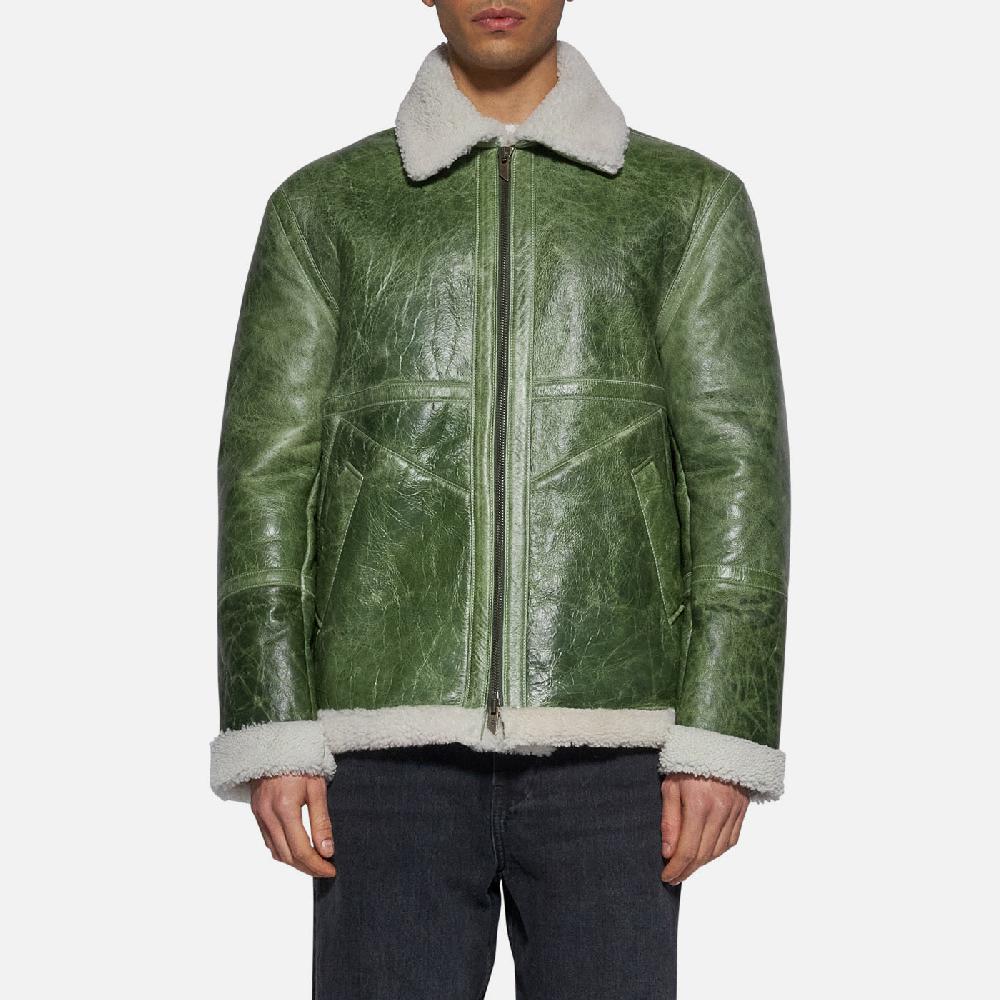 Salvatore Santoro GIACCA IN SHEARLING - GREEN In Saldo