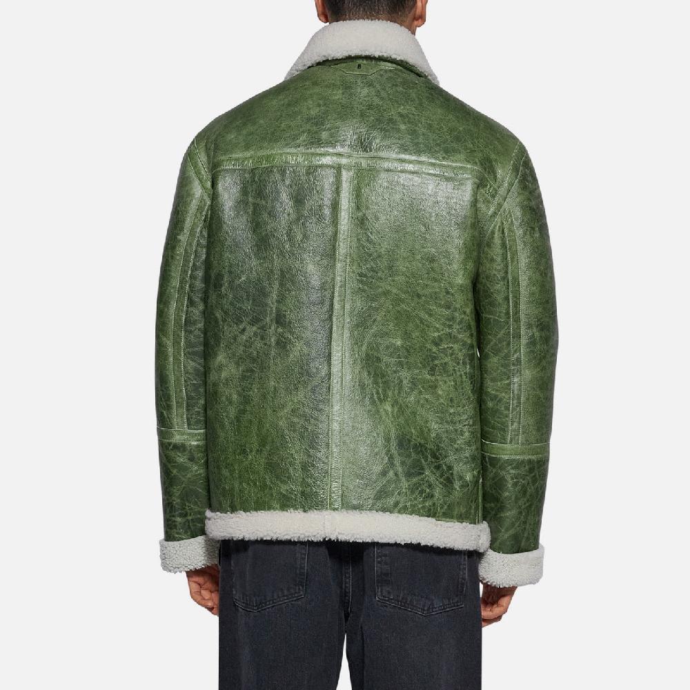 Salvatore Santoro GIACCA IN SHEARLING - GREEN In Saldo