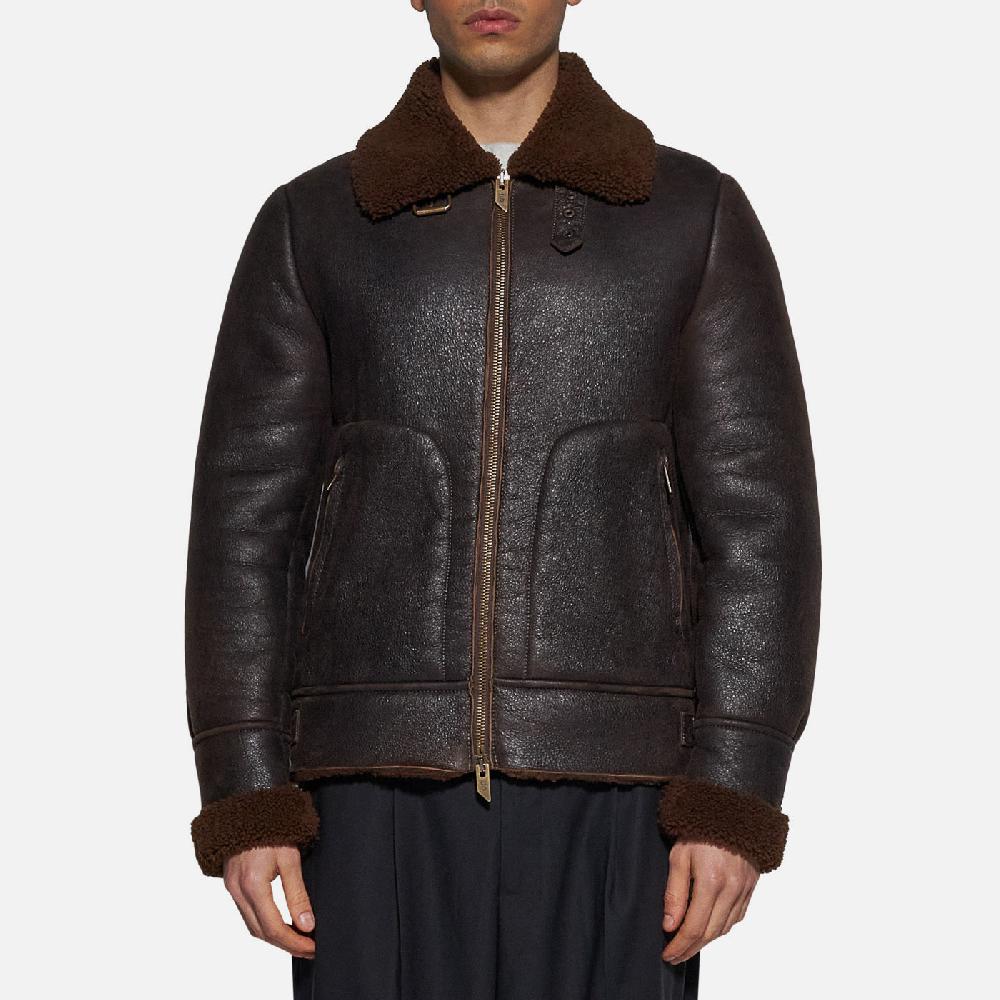 Salvatore Santoro GIACCA IN SHEARLING - BROWN Nuova
