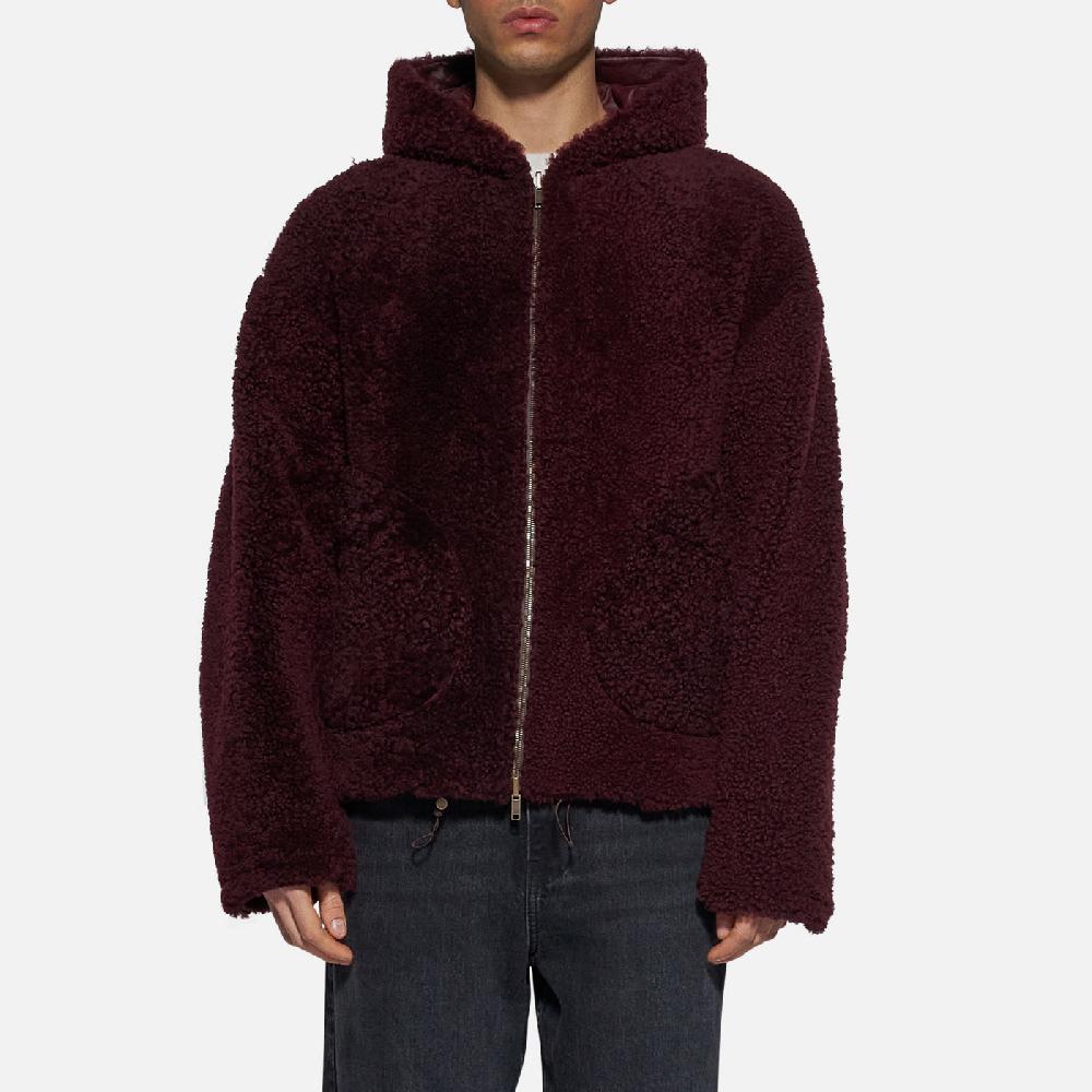 Salvatore Santoro GIACCA IN SHEARLING - BORDEAUX Italy