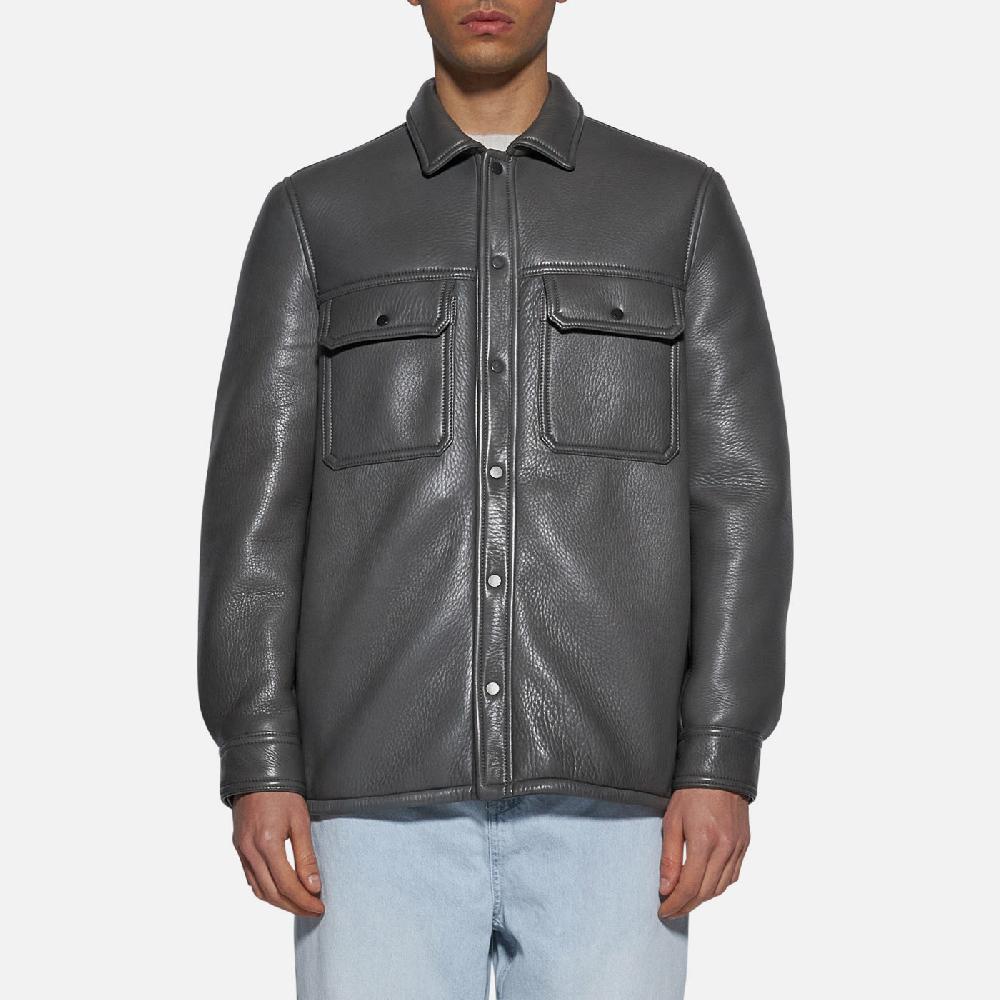 Salvatore Santoro GIACCA IN PELLE - GRIGIO In Linea