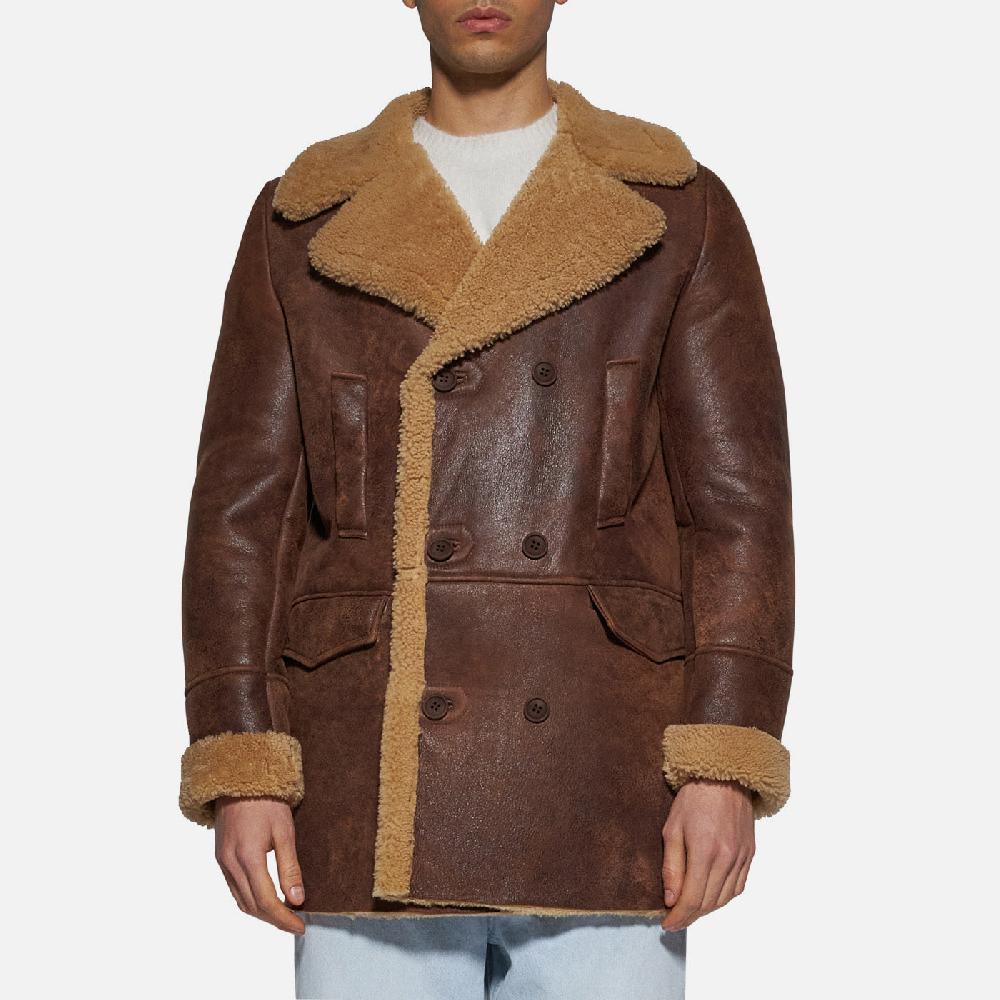 Salvatore Santoro GIACCA IN SHEARLING - RUST Nuovo