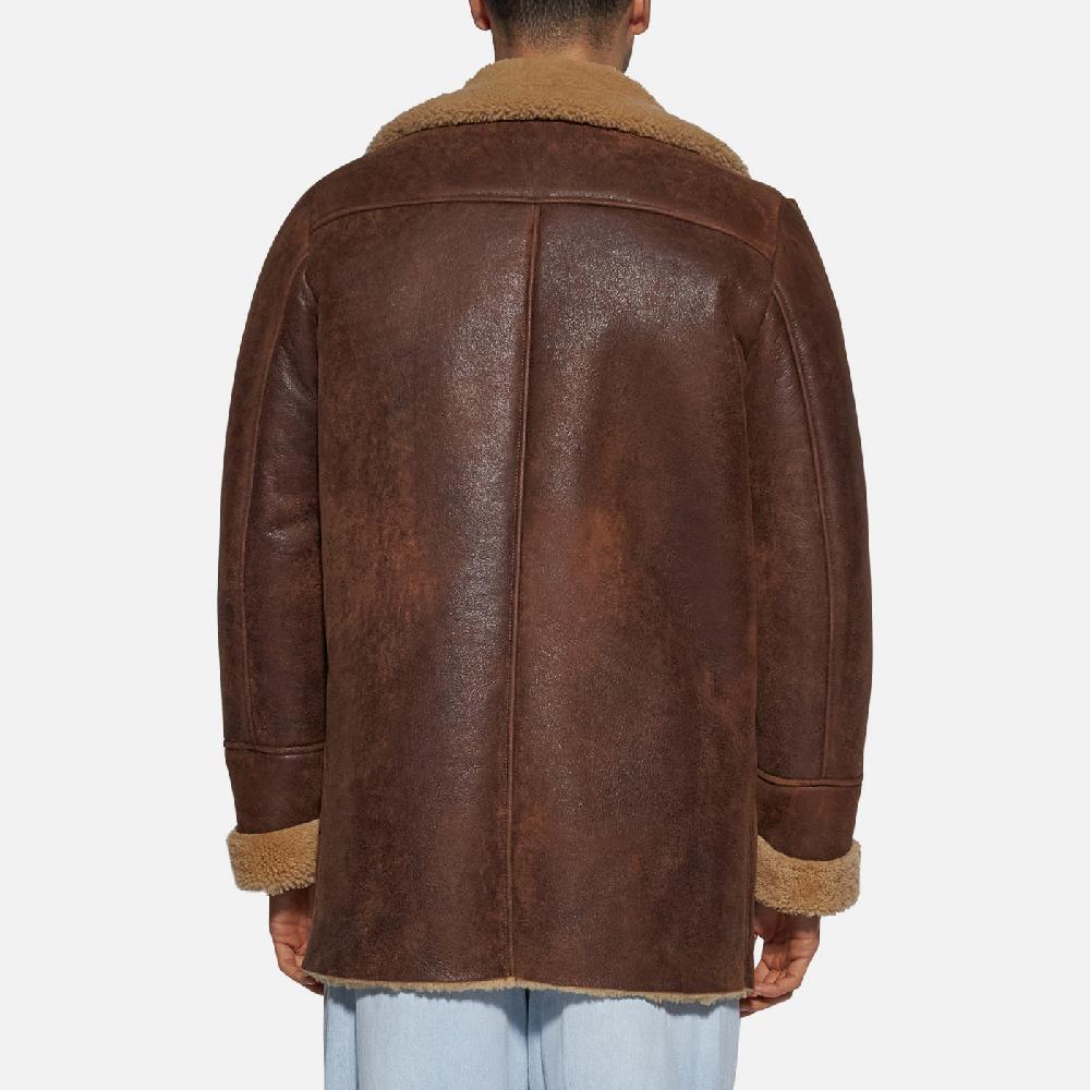 Salvatore Santoro GIACCA IN SHEARLING - RUST Nuovo