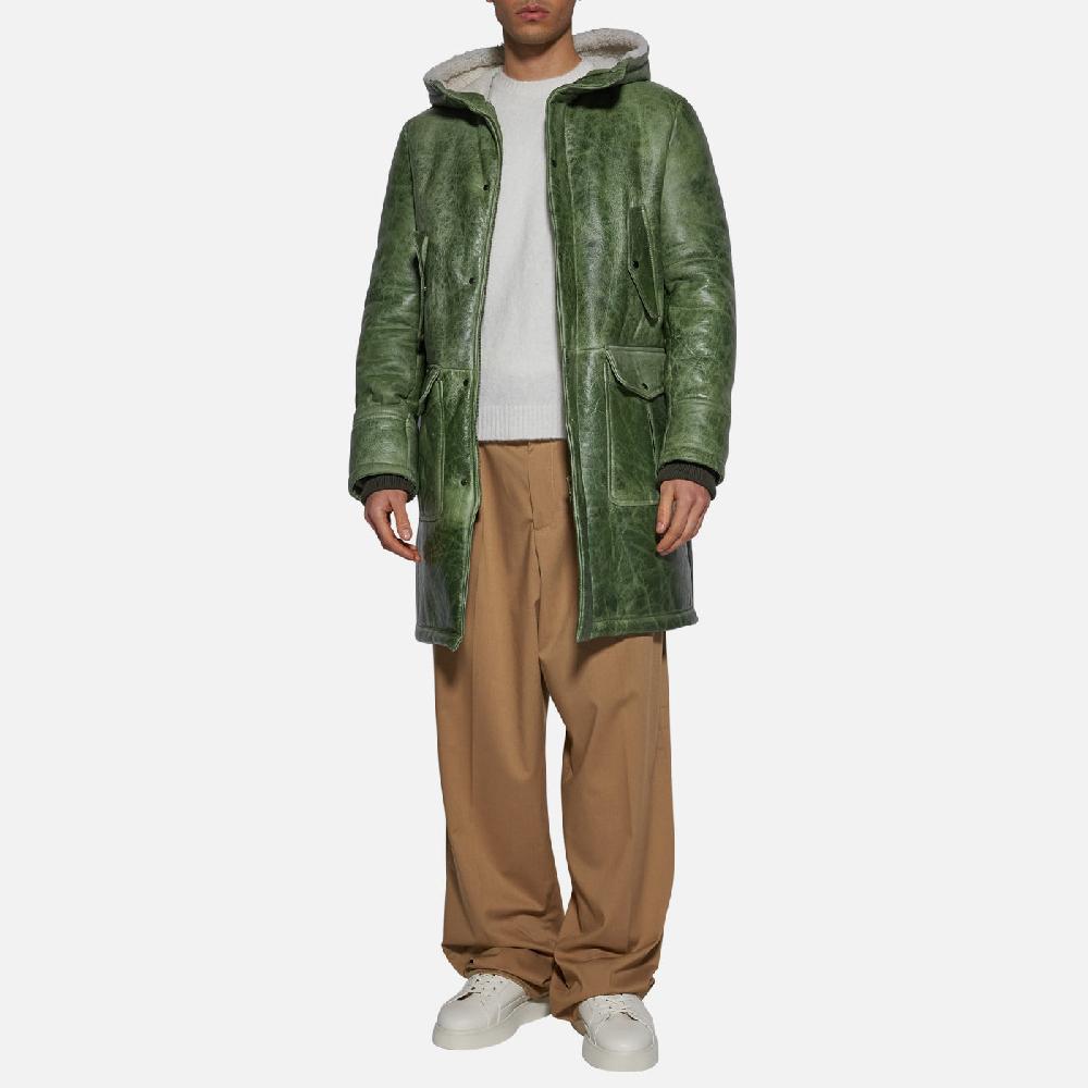 Salvatore Santoro GIACCA IN SHEARLING - GREEN Qualità