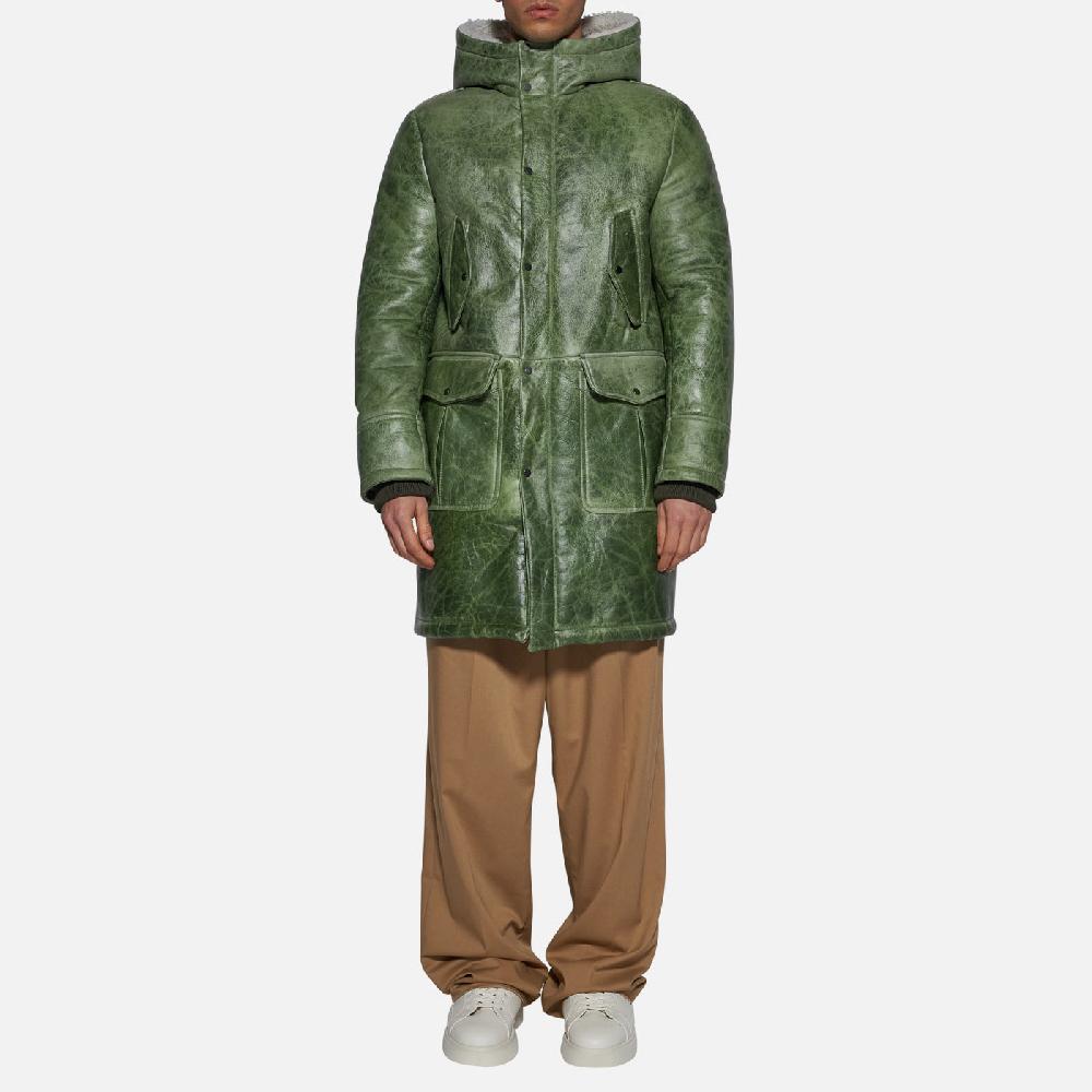Salvatore Santoro GIACCA IN SHEARLING - GREEN Qualità
