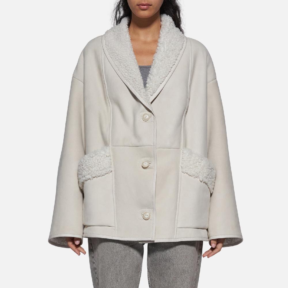 Salvatore Santoro GIACCA IN SHEARLING - IVORY Qualità Garantita
