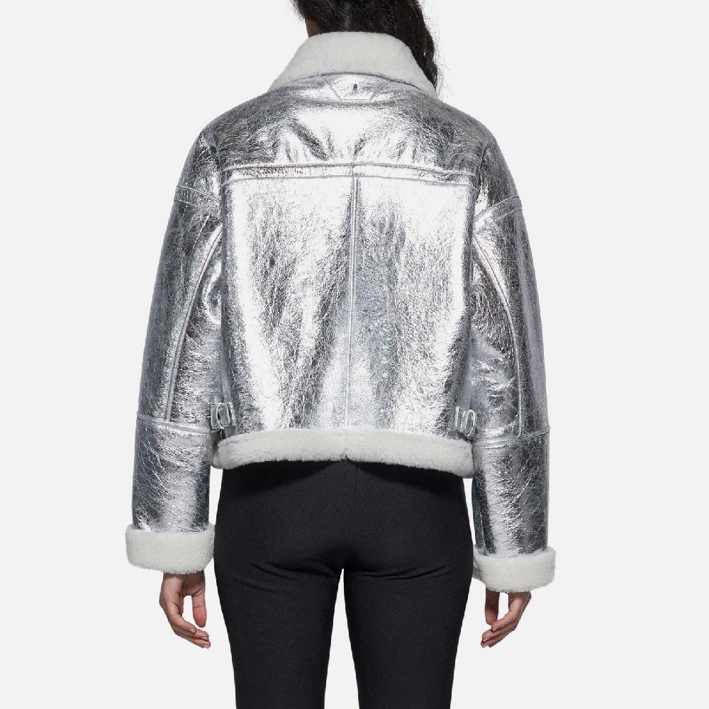 Salvatore Santoro GIACCA IN SHEARLING - SILVER Promozione Limitata