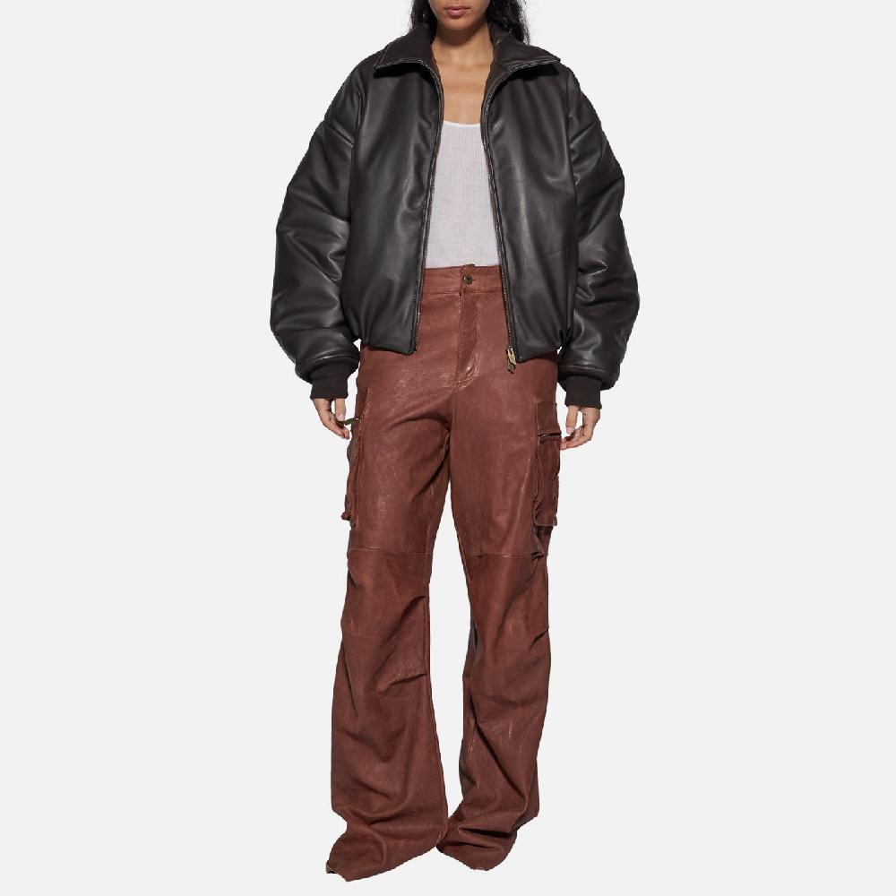 Salvatore Santoro PANTALONE IN PELLE - WOOD Presa