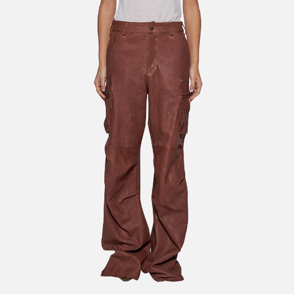 Salvatore Santoro PANTALONE IN PELLE - WOOD Presa