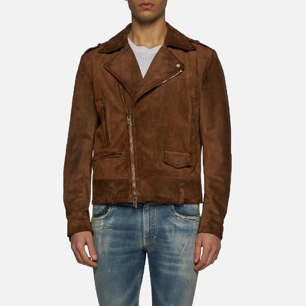 Salvatore Santoro BIKER IN CAMOSCIO - BROWN Super sconto