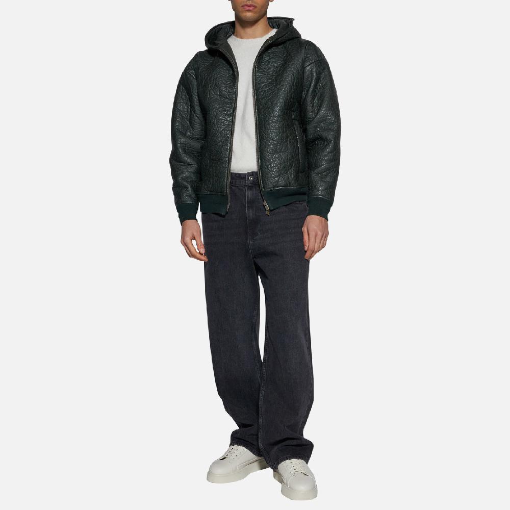 Salvatore Santoro FELPA IN PELLE - DARK GREEN In Vendita
