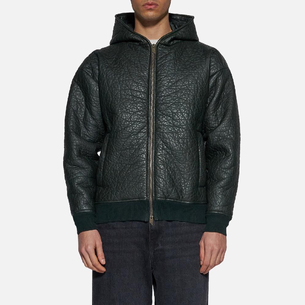 Salvatore Santoro FELPA IN PELLE - DARK GREEN In Vendita