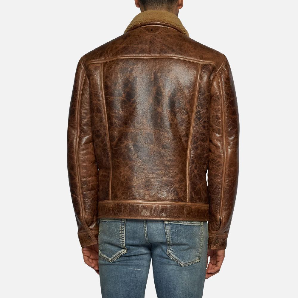Salvatore Santoro GIACCA IN SHEARLING - COGNAC Esporta salva