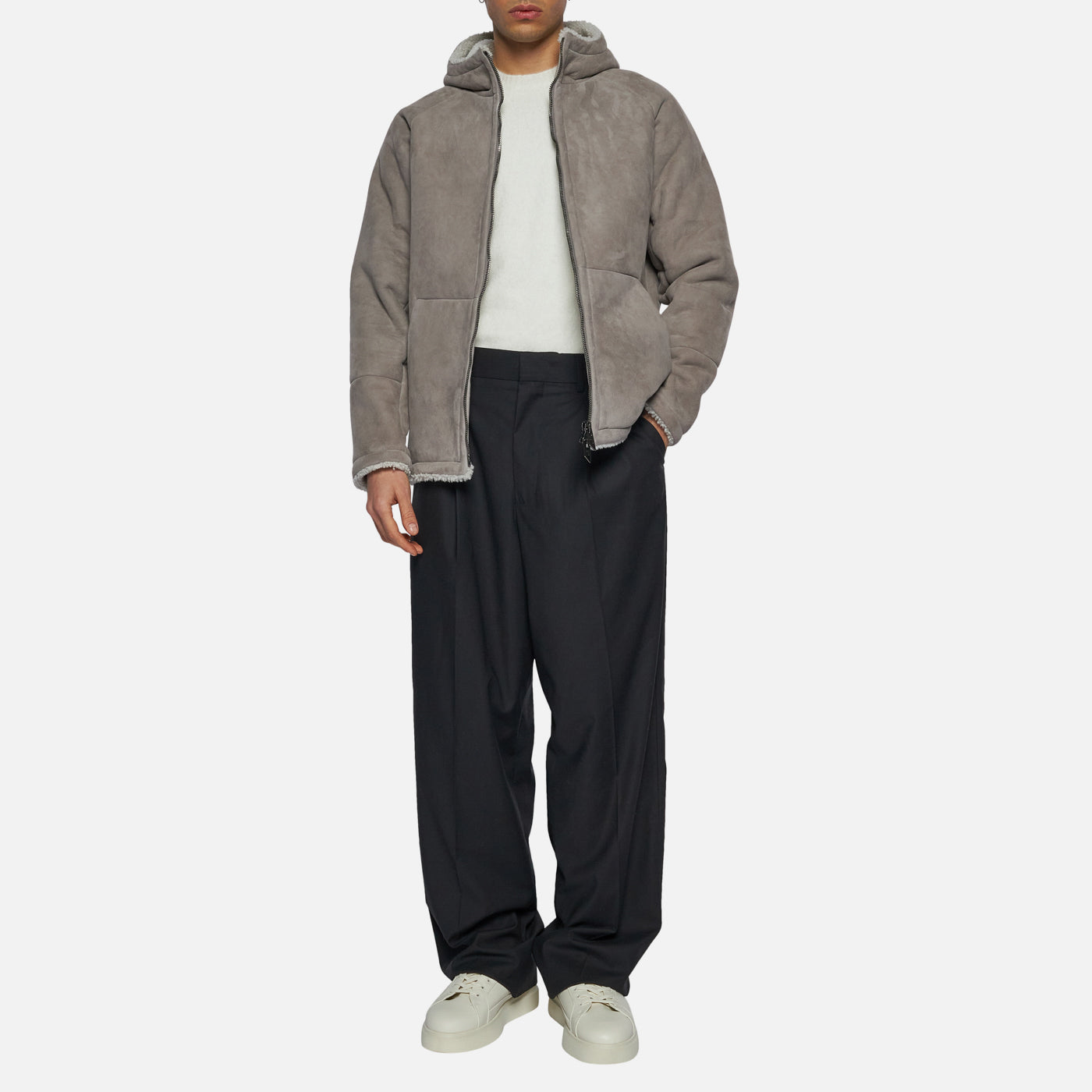 Salvatore Santoro FELPA IN SHEARLING - GREY Hotsell