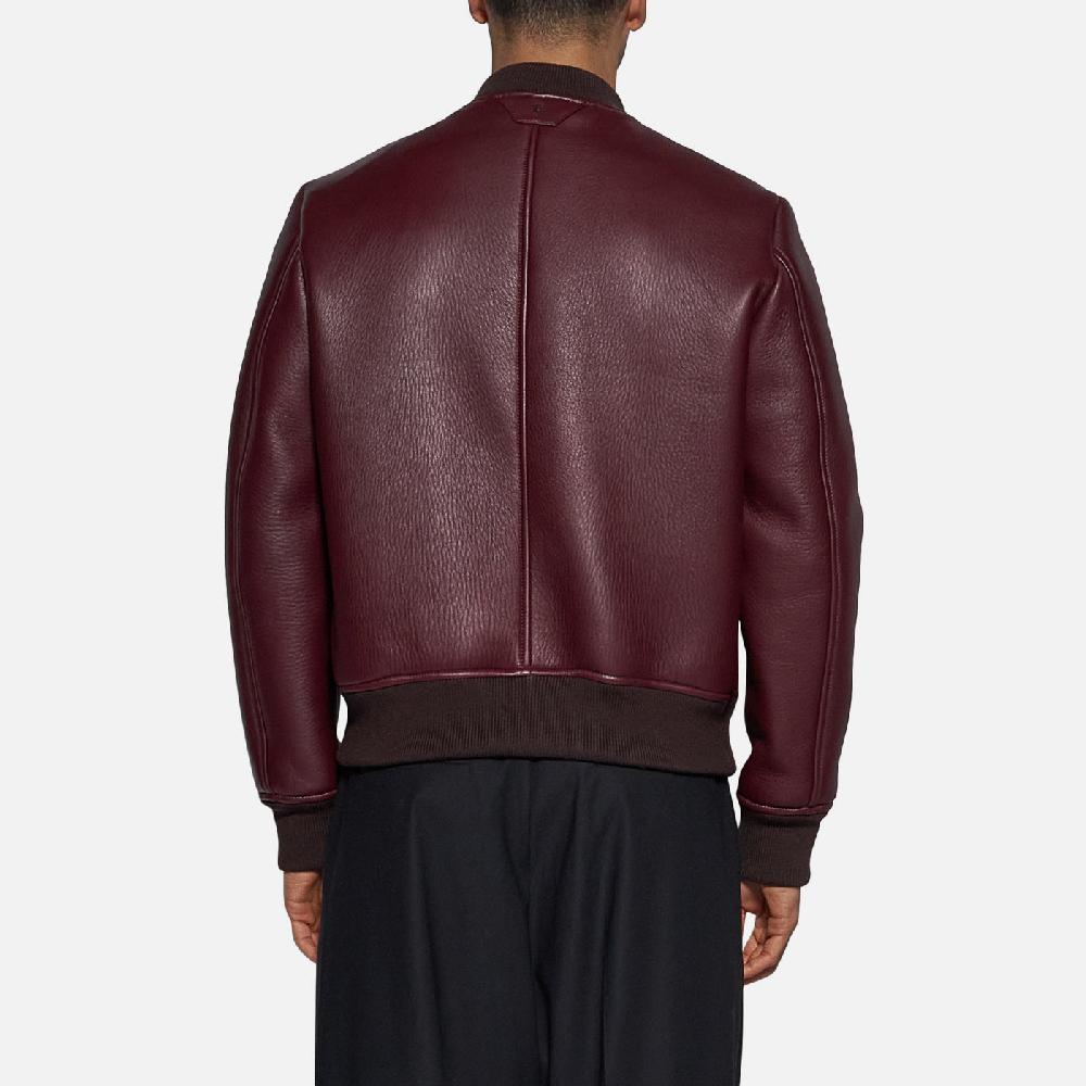 Salvatore Santoro BOMBER IN PELLE - BORDEAUX Vendita Economica