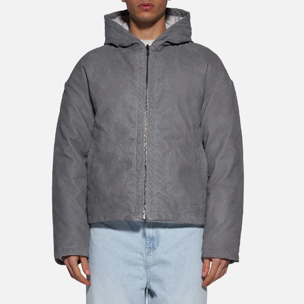 Salvatore Santoro PIUMINO IN PELLE - GREY Saldi Di Fabbrica