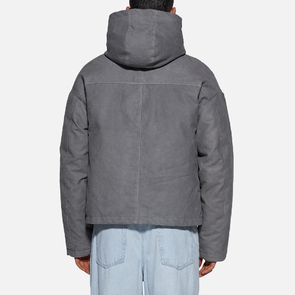 Salvatore Santoro PIUMINO IN PELLE - GREY Saldi Di Fabbrica