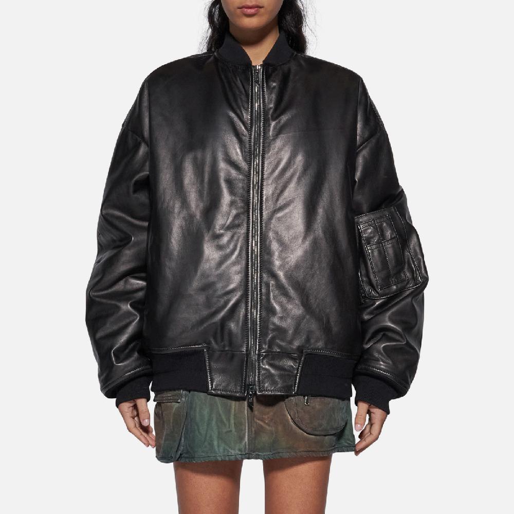 Salvatore Santoro BOMBER IN PELLE - BLACK Negozio