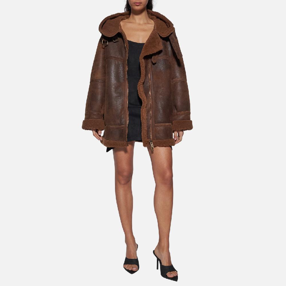 Salvatore Santoro GIACCA IN SHEARLING - TOBACCO Moda