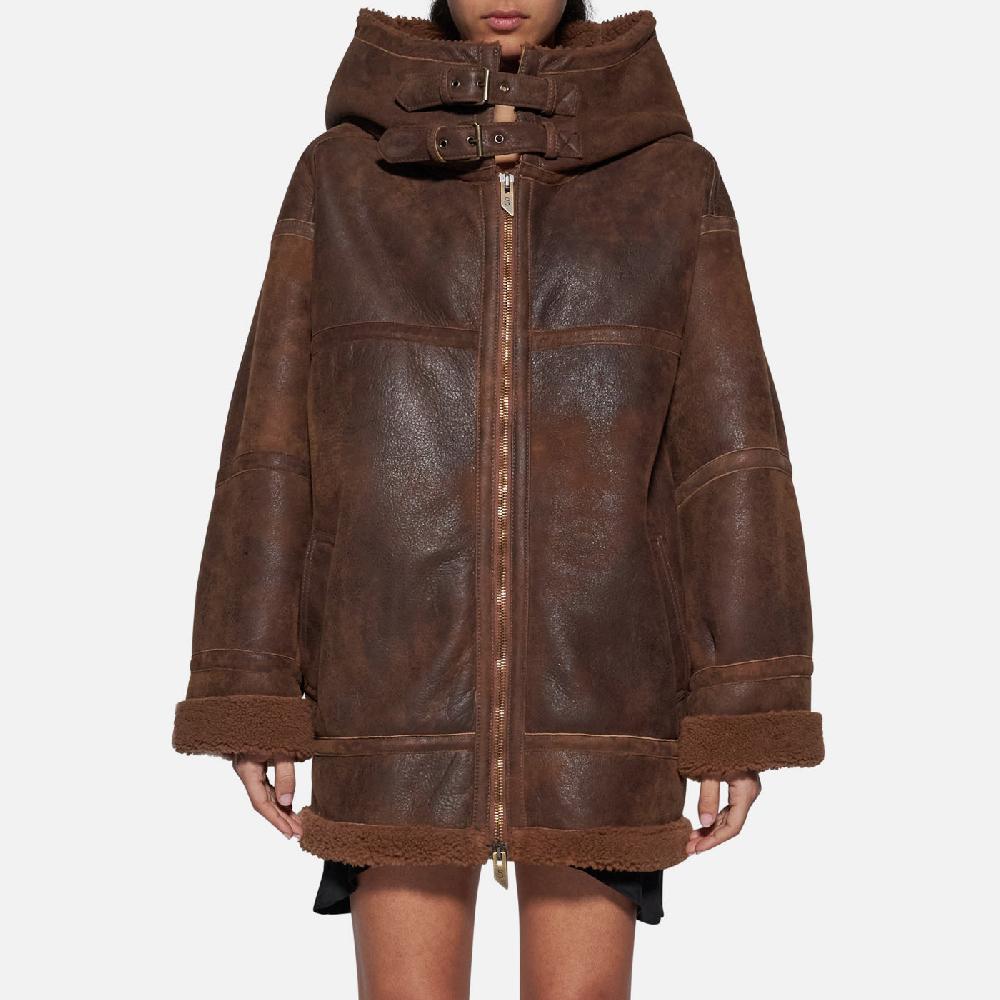 Salvatore Santoro GIACCA IN SHEARLING - TOBACCO Moda