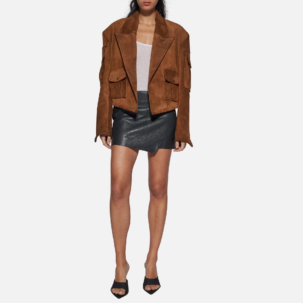 Salvatore Santoro BLAZER IN CAMOSCIO - TOBACCO Vendita