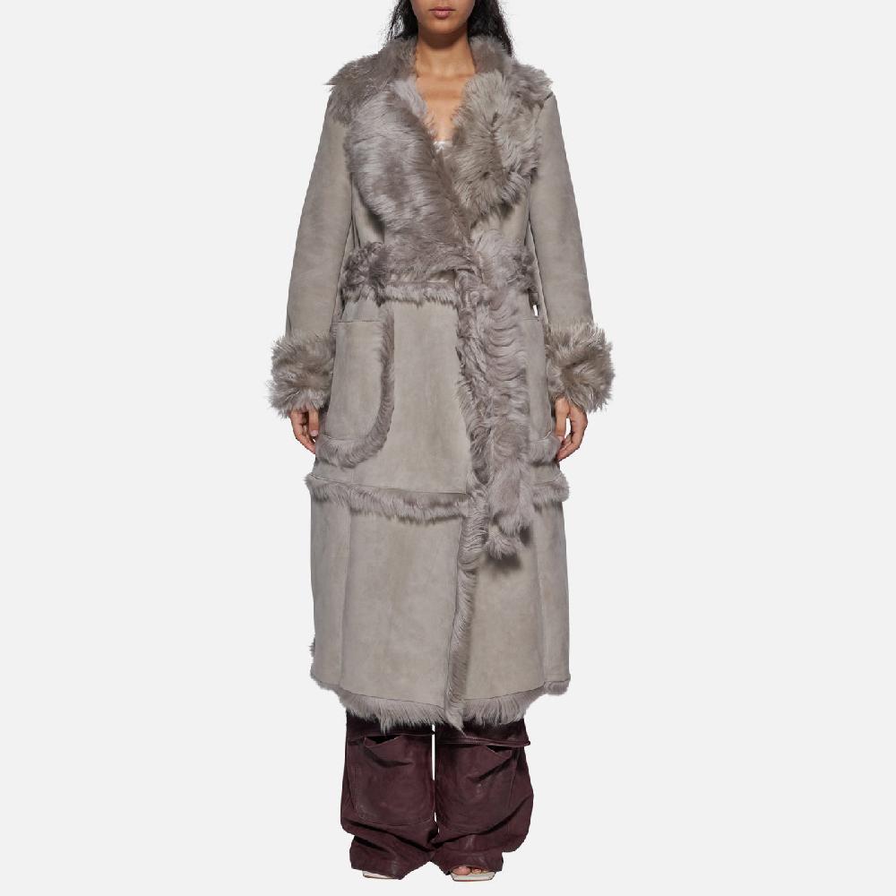 Salvatore Santoro CAPPOTTO IN SHEARLING - GREY Shopping Online