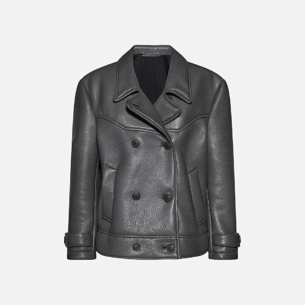 Salvatore Santoro GIACCA IN PELLE - GREY Negozi Online