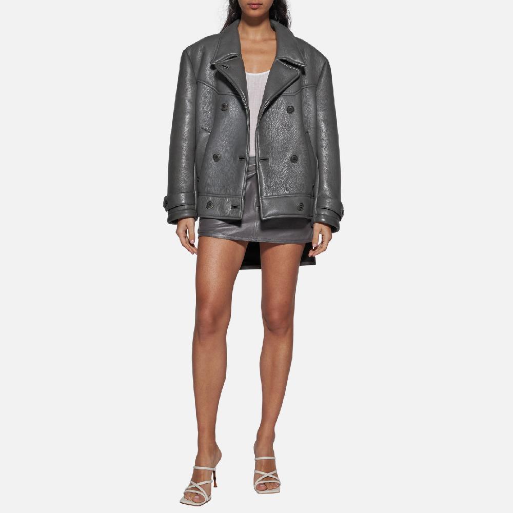 Salvatore Santoro GIACCA IN PELLE - GREY Negozi Online