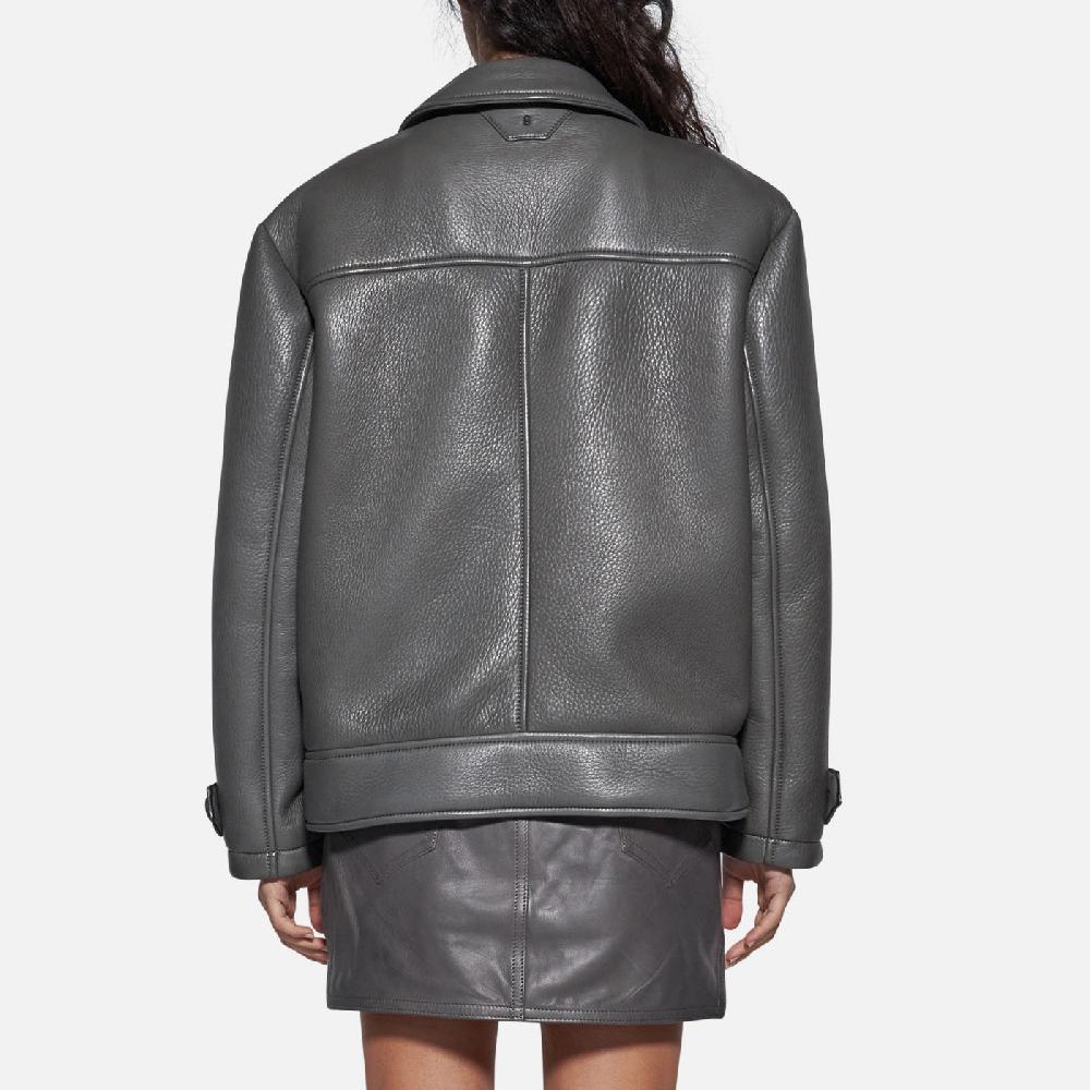 Salvatore Santoro GIACCA IN PELLE - GREY Negozi Online