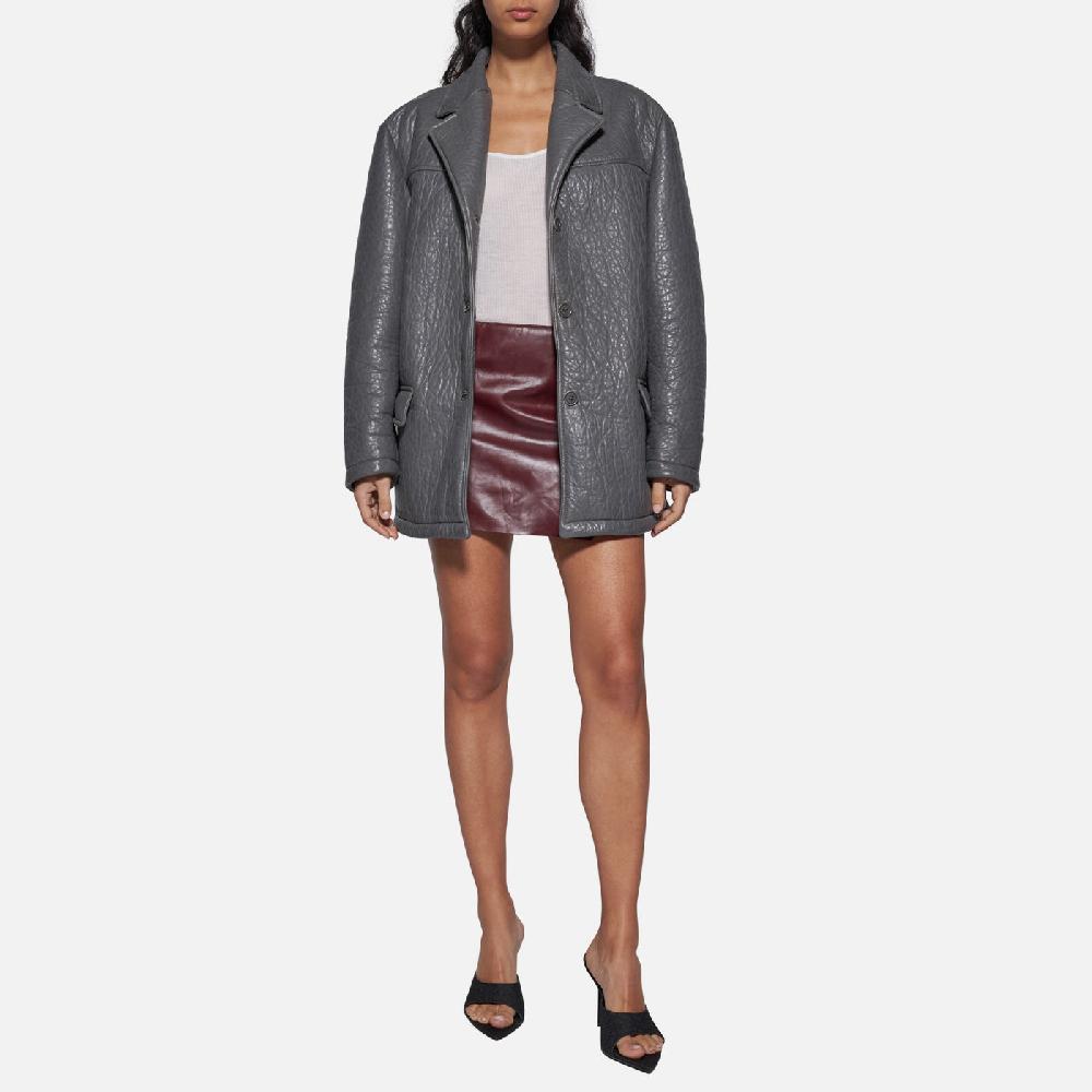Salvatore Santoro GIACCA IN PELLE - GREY Consegna Veloce