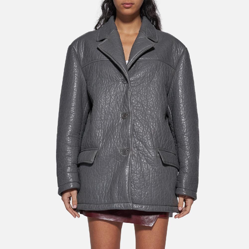 Salvatore Santoro GIACCA IN PELLE - GREY Consegna Veloce