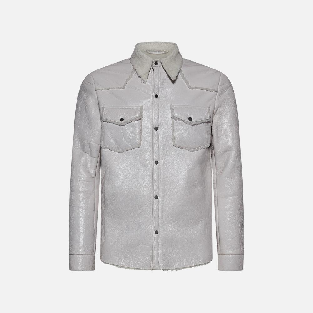 Salvatore Santoro CAMICIA IN SHEARLING - IVORY Fino Al -60%
