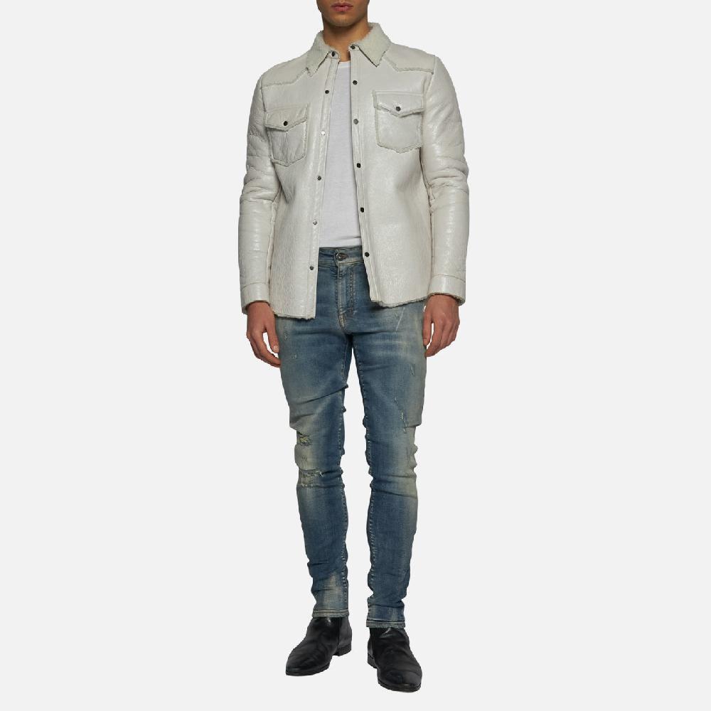 Salvatore Santoro CAMICIA IN SHEARLING - IVORY Fino Al -60%