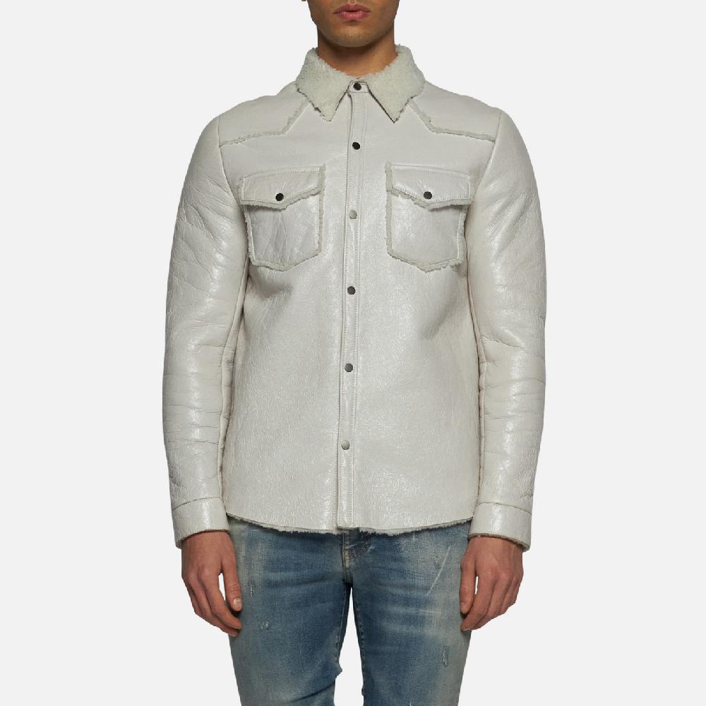Salvatore Santoro CAMICIA IN SHEARLING - IVORY Fino Al -60%