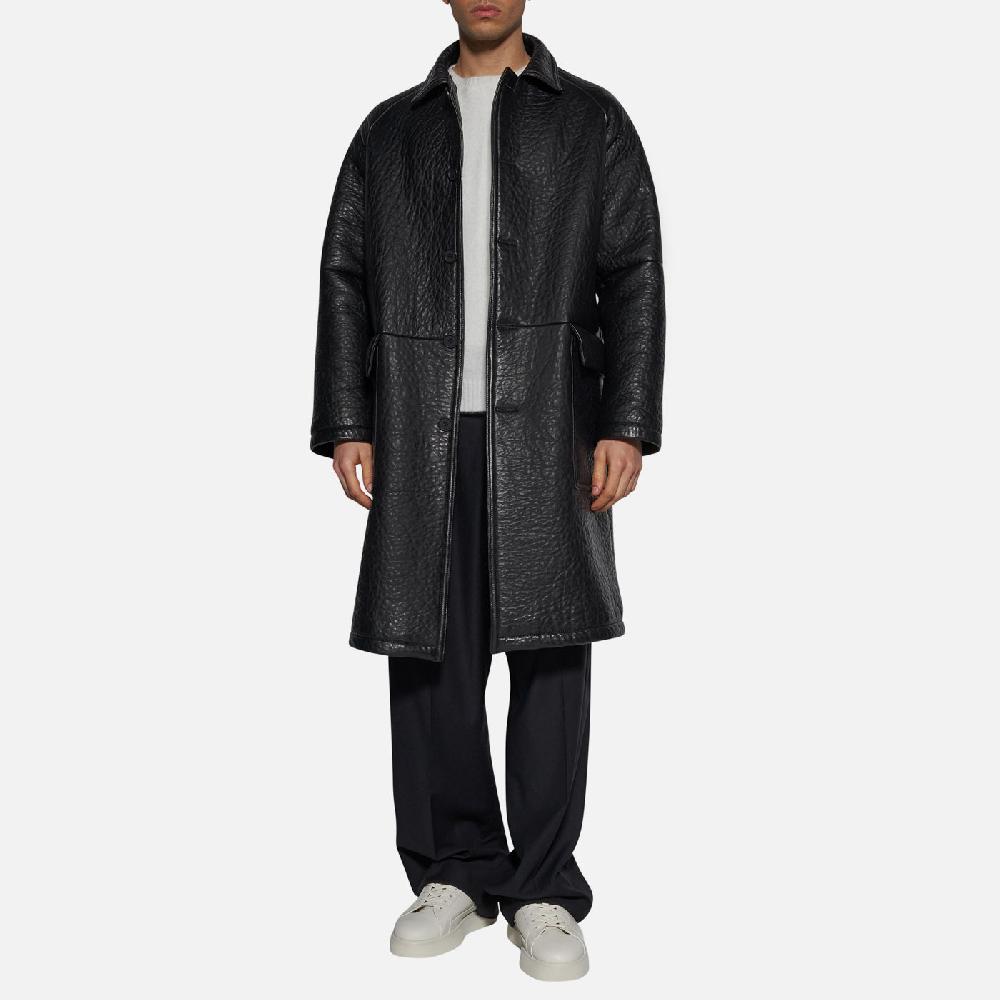 Salvatore Santoro CAPPOTTO IN PELLE - BLACK Affare Del Giorno