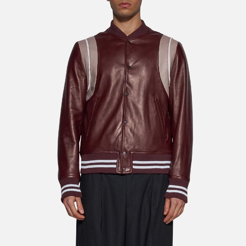 Salvatore Santoro BOMBER IN PELLE - BORDEAUX Prezzo Ridotto