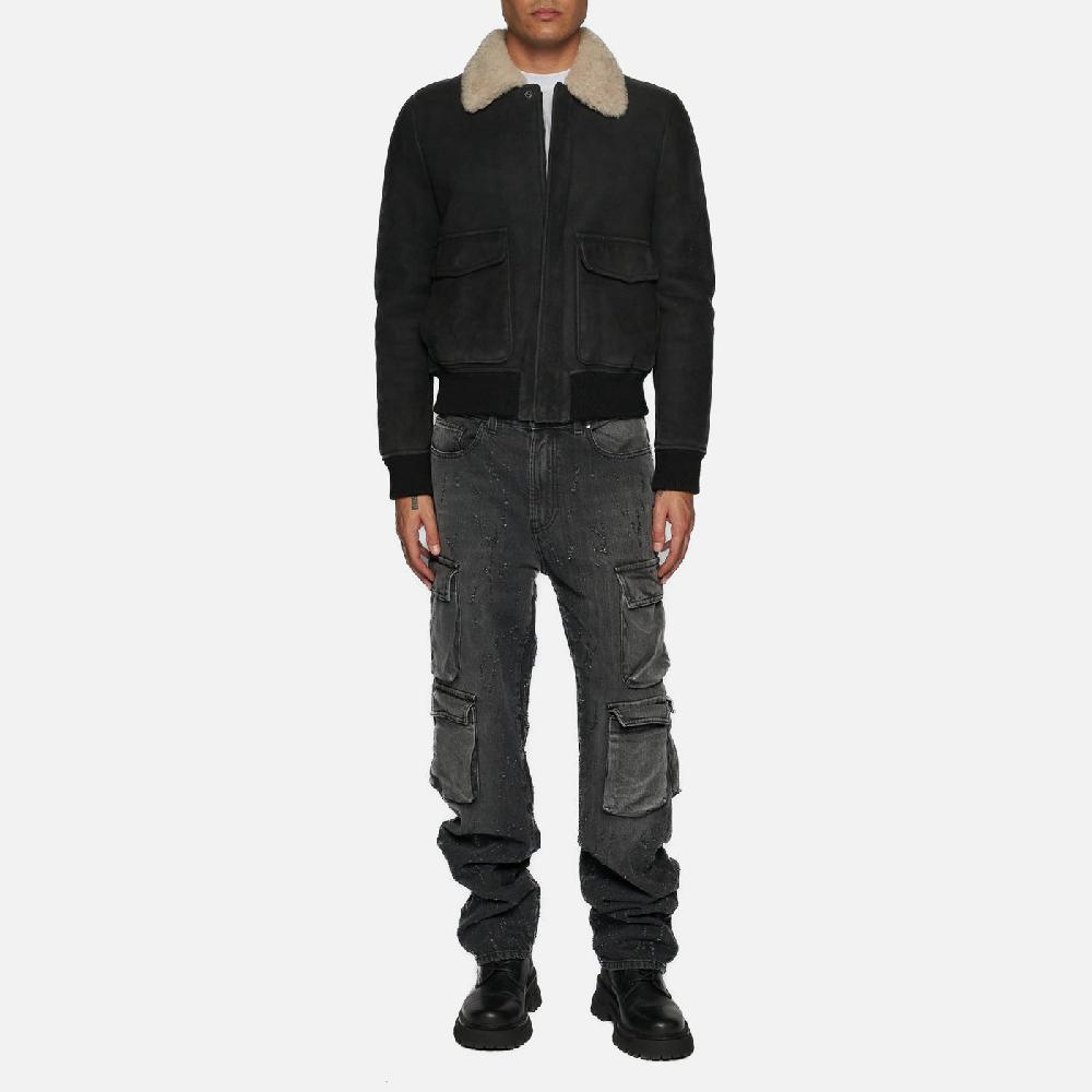Salvatore Santoro GIACCA IN SHEARLING - BLACK Convenienza