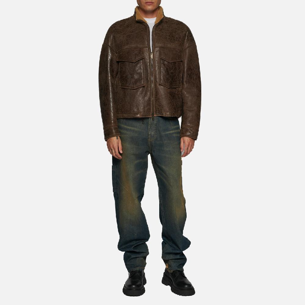 Salvatore Santoro GIACCA IN SHEARLING - BROWN Presa
