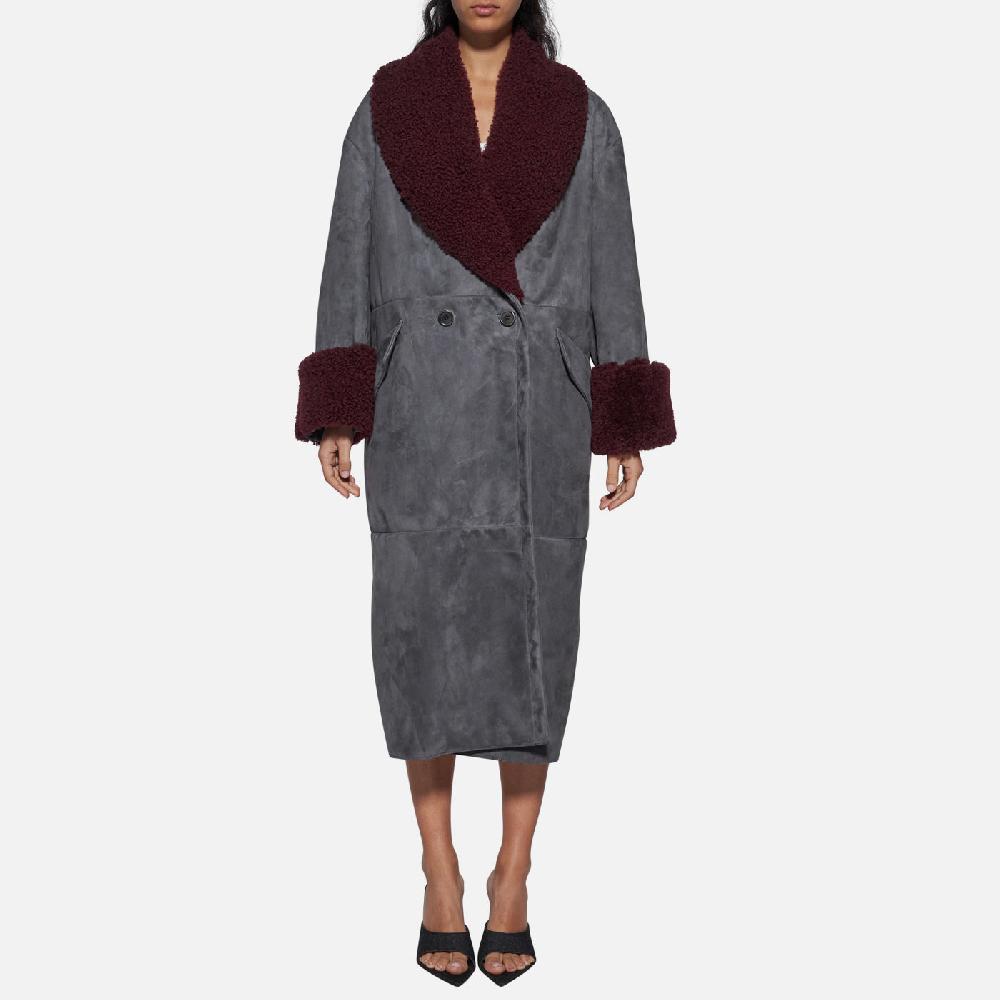Salvatore Santoro CAPPOTTO IN CAMOSCIO - SMOKE Offerte