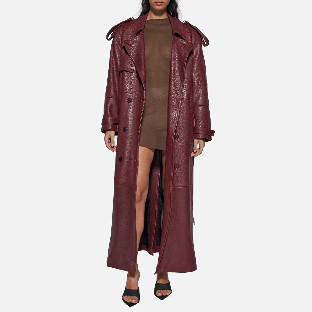 Salvatore Santoro TRENCH IN PELLE - BORDEAUX Hotsell