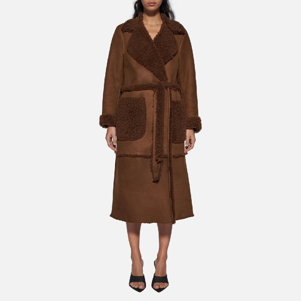 Salvatore Santoro CAPPOTTO IN SHEARLING- BROWN Moda
