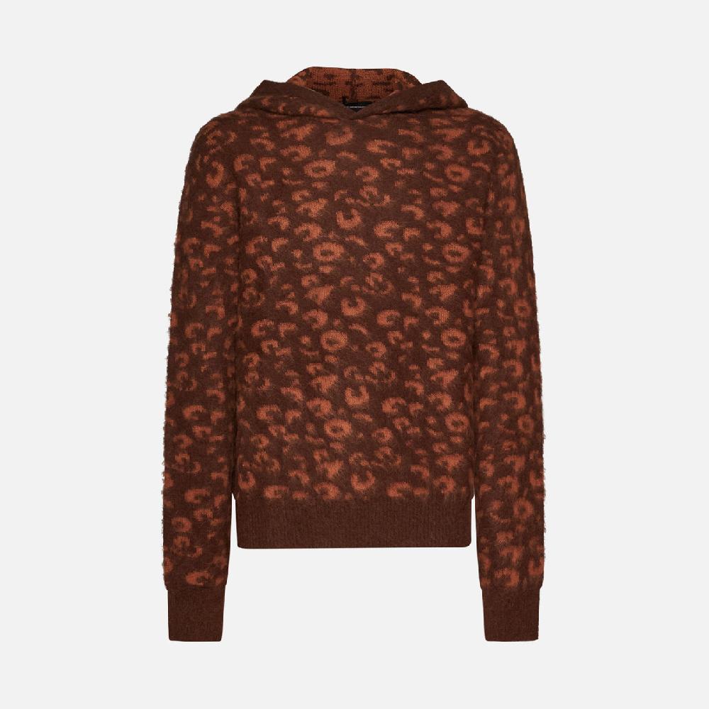 Salvatore Santoro MAGLIA CON CAPPUCCIO - BROWN In Linea